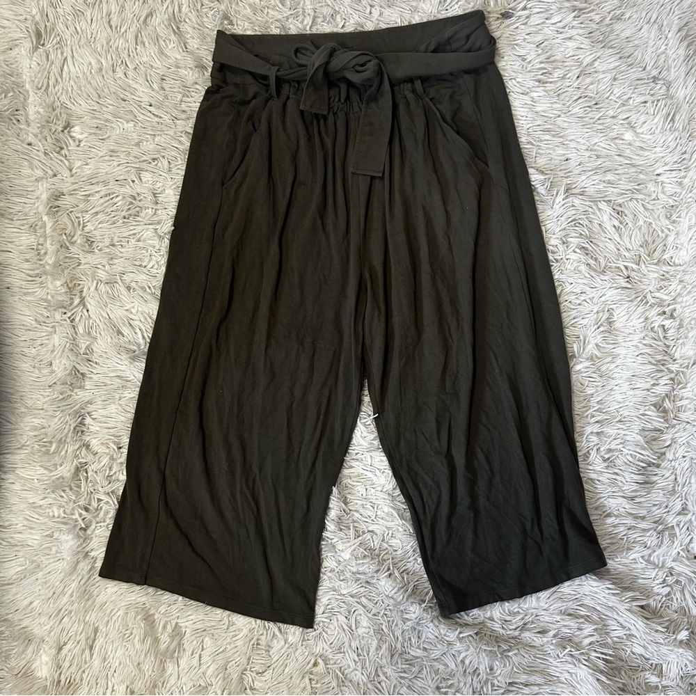 Encircled Micromodal Tie Waist Wide Leg Cropped Pants